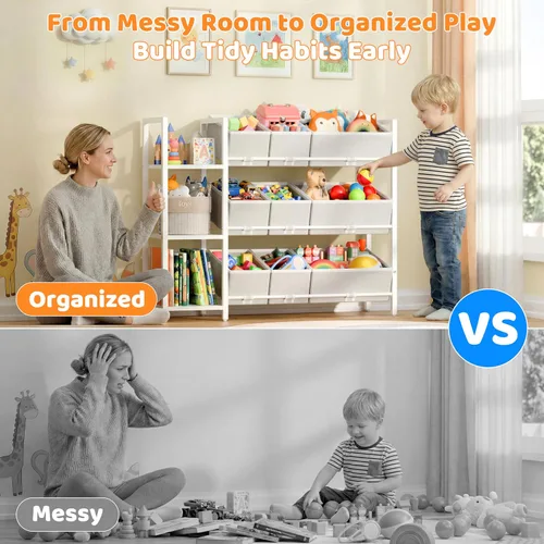 Miniatura 3 de CODACE Organizadores y almacenamiento de juguetes para niños, estante de juguetes para sala de juegos, habitación de los niños y organización