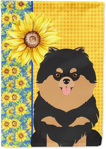 Miniatura 247 de Caroline's Treasures WDK5331CHF - Bandera de verano con diseño de girasoles rojos y blancos, manga grande, para porche, para colgar en la pared