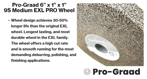 Miniatura 3 de EXL PRO Rueda de pulido de desbarbado convoluto – 6 x 1 pulgada x 1 pulgada 9S de carburo de silicio mediano – grado profesional – Rueda