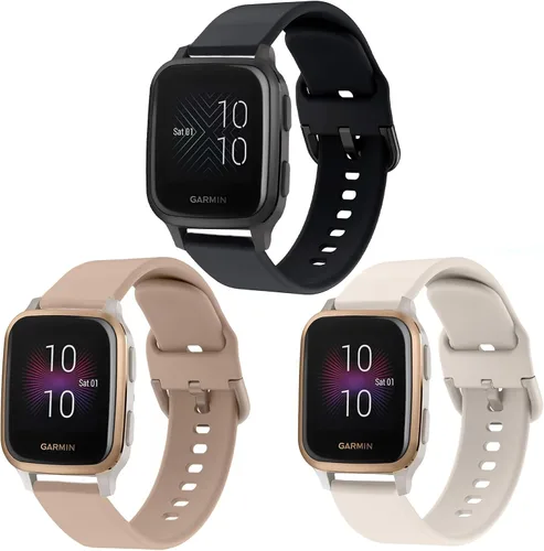 Bandas compatibles con Garmin Venu SQ/Venu Sq 2/Venu Smart Watch, silicona suave, sin decoloración, estampado floral, banda de repuesto para Garmin