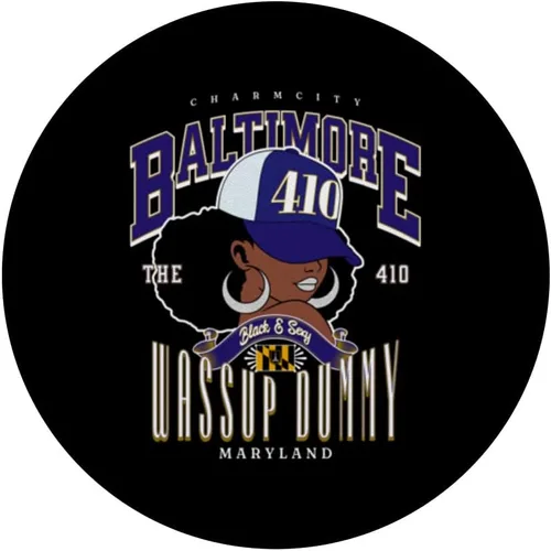 Miniatura 3 de Celebrate Baltimore with Afro Flair PopSockets Adhesive PopGrip
