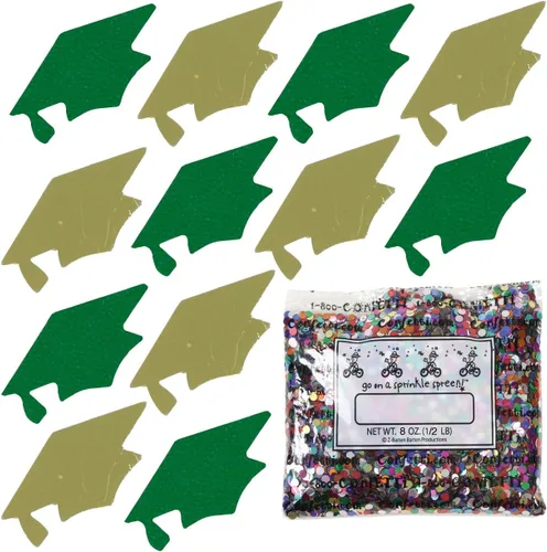 Miniatura 68 de Confetti Grad Cap Negro, Azul Marino Combo - 2 bolsas de media onza (1 oz)