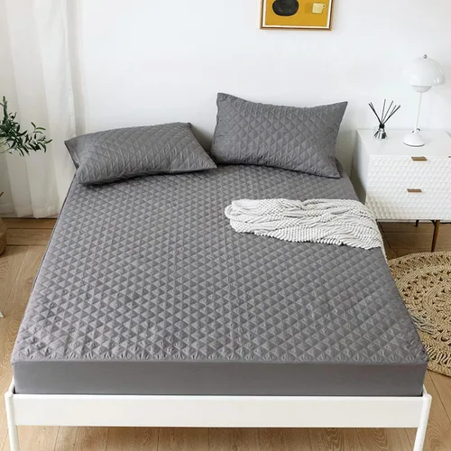 Miniatura 8 de jejeloiu Protector de colchón acolchado negro, 100% impermeable, transpirable, tamaño individual, protector de colchón de 14 pulgadas de profundidad