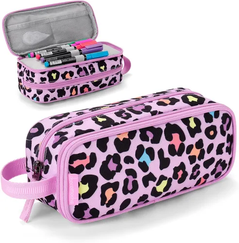 Miniatura 19 de Estuche para lápices Choco Mocha para niñas, estuche suave con cierre para niñas, estuche para lápices para la escuela, bolsa de lápices arcoíris