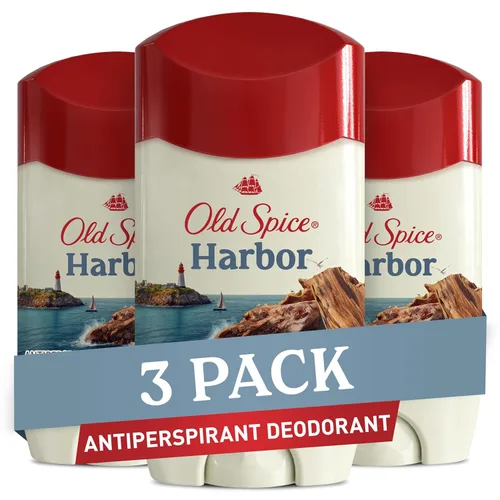 Old Spice - Desodorante antitranspirante para hombres, aroma Harbor, 48 horas de protección contra el olor, 2.6 oz (pack de 3)