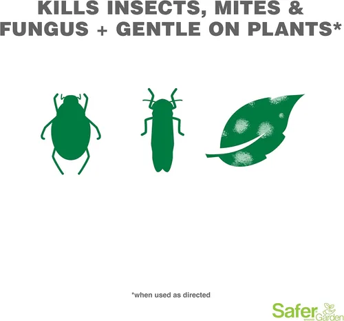 Miniatura 2 de Safer Garden 3 en 1 Fungicida, acicida e insecticida en aerosol listo para usar, espray de 24 onzas – Mata insectos y ácaros – Controla y previene
