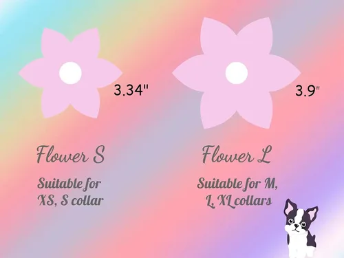 Miniatura 6 de Elegant little tail - Collar ajustable con flores para perros, unisex, Collares para mascotas para perros grandes