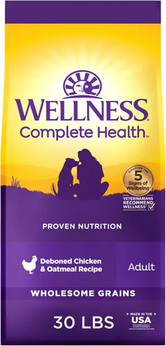 Miniatura 11 de Wellness Complete Health - Alimento seco para perros con granos, ingredientes naturales, fabricado en Estados Unidos con carne real, todas