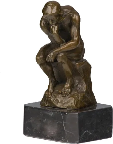 Miniatura 10 de Rodin The Thinker Statue TPE-185 - Estatuas de bronce para decoración del hogar, 5 piezas