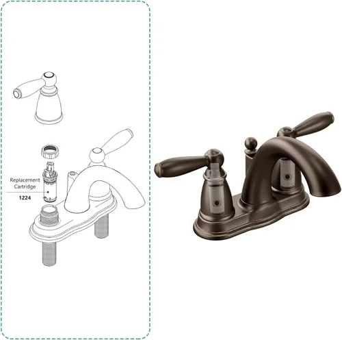 Miniatura 7 de 1224 1224B Kit de repuesto de cartucho de grifo para la mayoría de grifos Moen de doble mango y kit de reparación de bañera/duchas, repuesto