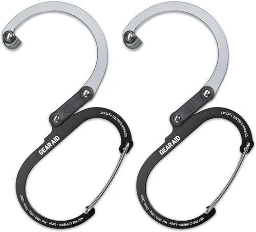 Miniatura 11 de GEAR AID HEROCLIP (grande) mosquetón y clip de gancho para colgar artículos de alta resistencia, mochilas de camping, maletas, kayaks, bicicletas