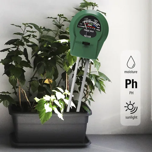 Miniatura 7 de Medidor de pH del suelo 3 en 1: probador de humedad, luz y pH para jardín, césped, granja, cuidado de plantas en interiores y exteriores, verde