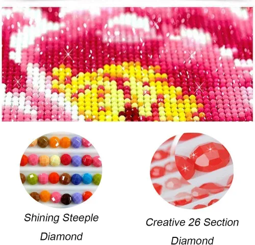 Miniatura 4 de Bysincy Kit de pintura de diamantes 5D por números, pinturas de bordado de diamantes de imitación de cristal, cuadros de arte para decoración