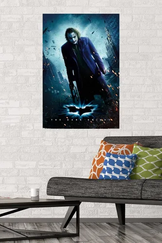 Miniatura 2 de Trends International DC Comics Movie - The Dark Knight - The Joker - Póster de pared de una hoja, 22.375 x 34 pulgadas, versión premium sin marco