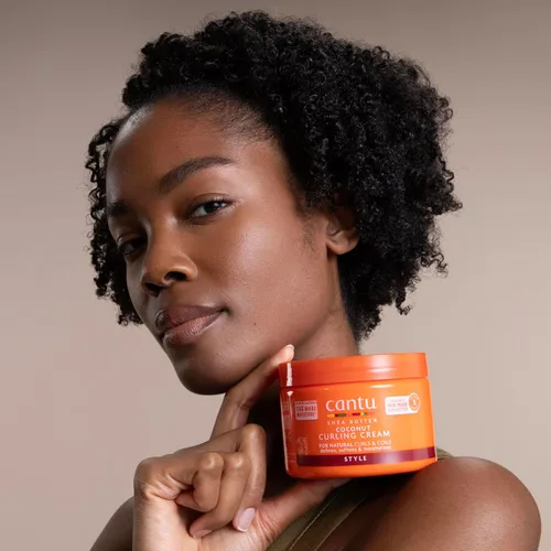 Miniatura 5 de Cantu Crema rizadora de coco con manteca de karité para cabello natural, 12 onzas para cabello natural