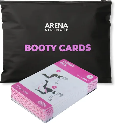 Miniatura 12 de Arena Strength Tarjetas de entrenamiento – Baraja de instrucciones de entrenamiento para entrenamientos con bandas de glúteos, guía de fitness