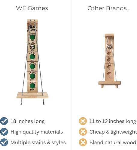 Miniatura 6 de We Games Dispara la Luna de madera maciza, 18 pulgadas