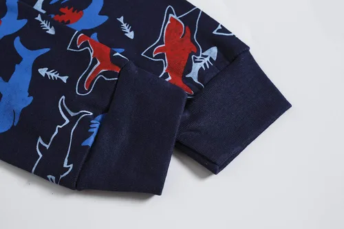 Miniatura 4 de Dolphin&Fish Pijamas para niños de 4 piezas, ropa de dormir de algodón para niños pequeños