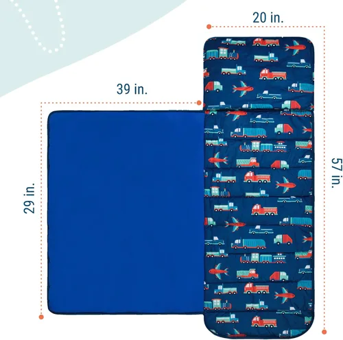 Miniatura 5 de Wildkin Kids Velour Nap Mat for Boys & Girls – Soft & Cozy Toddler Sleep Mat with Built-in Blanket for Daycare, Preschool, Kindergarten & Travel