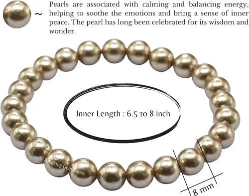 Miniatura 548 de Amazing Gemstone Pulsera de cristal para mujeres y hombres, pulsera de cristal curativo de protección, pulsera elástica con cuentas de piedras