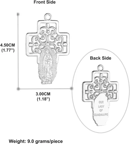 Miniatura 2 de COTTVOTT Santa Teresa de Lisieux/Santa Madre Teresa de Calcuta/Divina Misericordia Jesús/Mater Dolorosa Medalla de Santo Patrón Dije Colgante