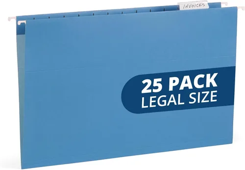 Miniatura 16 de Blue Summit - Carpetas colgantes de tamaño legal, carpetas de tamaño legal de 9.5 x 14.75 pulgadas, 25 archivos colgantes reforzados en varios