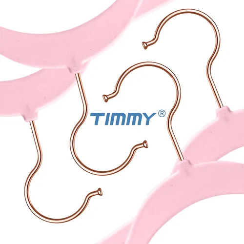 Miniatura 7 de TIMMY Perchas de terciopelo antideslizantes, paquete de 50 perchas ultrafinas que ahorran espacio para trajes y abrigos, soporte para ropa Rosa