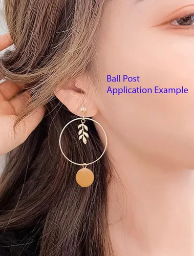 Miniatura 3 de Adabele - 40 aretes hipoalergénicos resistentes al deslustre de 0.118 pulgadas (0.118 in), 40 piezas de dorso de tuerca chapado en oro amarillo