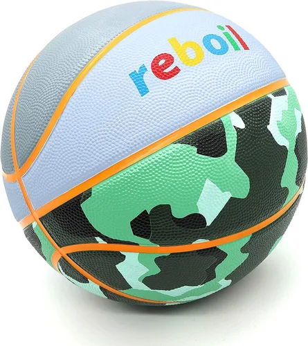 Miniatura 10 de Premium Rubber/Leather Basketball - Kids & Youth, Size 3/4/5/6/7 Camuflaje/gris degradado