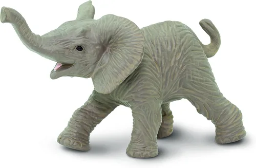 Safari Ltd. Figura de bebé de elefante africano, figura realista de modelo de 3.5 pulgadas, juguete educativo para niños a partir de 3 años