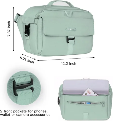 Miniatura 3 de MOSISO Bolsa de Hombro para Cámara Estuche Bandolera Cruzada, Bolso de Mano Acolchado Compacto para Fotografía DSLR/SLR/Sin Espejo con Cubierta