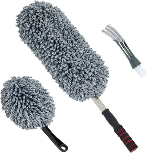 Miniatura 8 de Cepillo de coche de microfibra Mango extensible Interior Exterior Limpieza multiusos Cepillo de coche