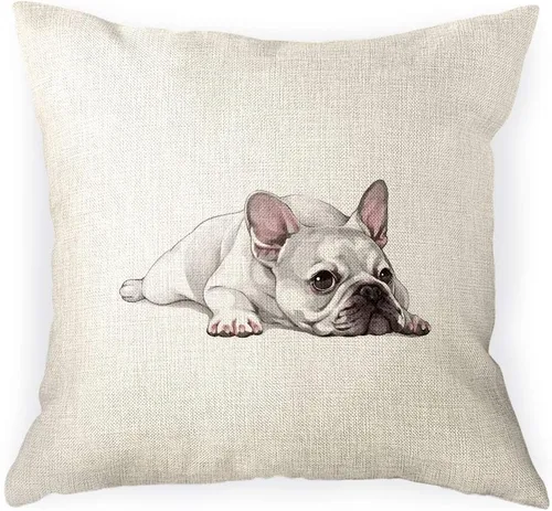 Miniatura 8 de WIRESTER Funda de almohada para sofá, funda de cojín decorativa para oficina en casa, 18 x 18 pulgadas, lindo caniche de juguete gris