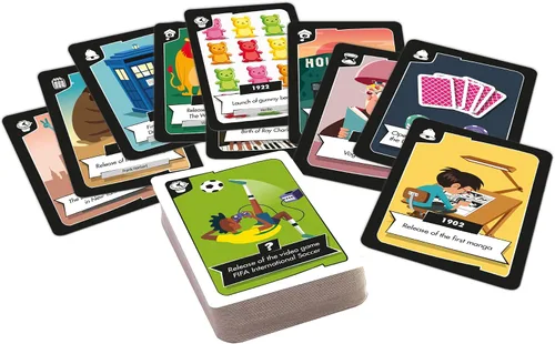 Miniatura 3 de Timeline Twist Pop Culture Edition - ¡Prueba tu conocimiento cronológico! Juego de preguntas cooperativas, divertido juego familiar para niños