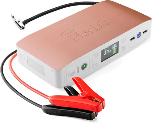 Miniatura 11 de HALO Bolt Air 58830 Arrancador de Batería Portátil para Automóvil Compresor de Aire de 100 PSI, Banco de Energía USB de 58.8Wh, Linterna