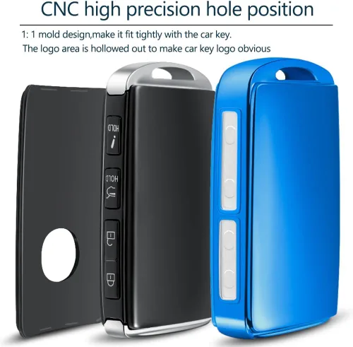 Miniatura 3 de Funda protectora para llavero con llavero de cuero para Mazda 2025 2024 2023 Mazda3 6 CX-30 CX-5 CX-90 (Azul)