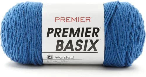 Miniatura 48 de Premier Yarns Basix, hilo de estambre sólido, hecho de acrílico, hilo ideal para ganchillo y tejer, Pecan, 359 yardas 1115-35 Pecan