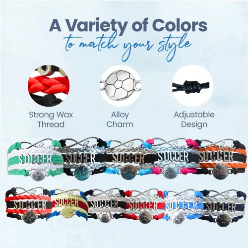 Miniatura 25 de Sportybella - Pulsera de fútbol ajustable, regalo para jugadores