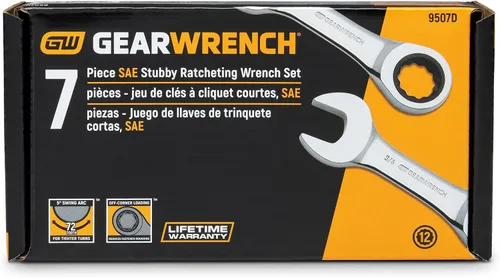 Miniatura 7 de GEARWRENCH 89119 - Juego de 10 unidades de llaves de trinquete en forma de V, métricas