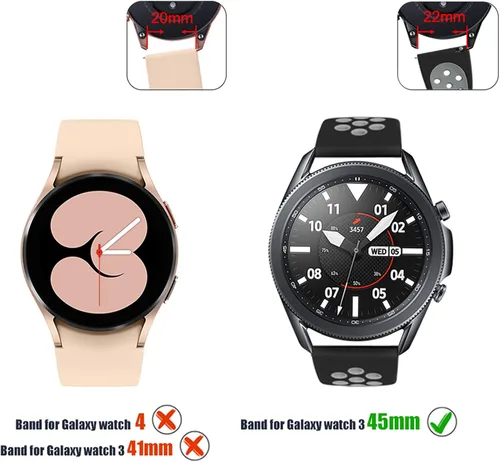 Miniatura 4 de Easuny Correa deportiva compatible con Galaxy Watch 3 de 1.772 pulgadas/Galaxy Watch 1.812 pulgadas, correa de reloj Gear S3 Frontier, 0.866