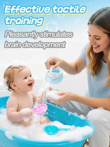 Miniatura 2 de Juguetes de baño pequeños para niños de 1 a 3 años – Juguetes de mesa de agua súper fáciles de limpiar, bañera de bebé, piscina, playa, accesorios