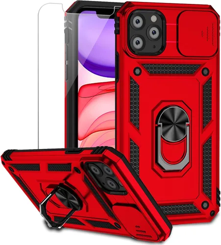 Miniatura 12 de Funda para iPhone 11 Pro Max con cubierta para lente de cámara, protector de pantalla HD, protección contra caídas de grado militar, soporte