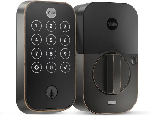 Miniatura 21 de Yale Assure Lock 2 Touch Deadbolt, Cerradura de puerta de entrada sin llave de ante negro con teclado digital táctil y escáner de huellas