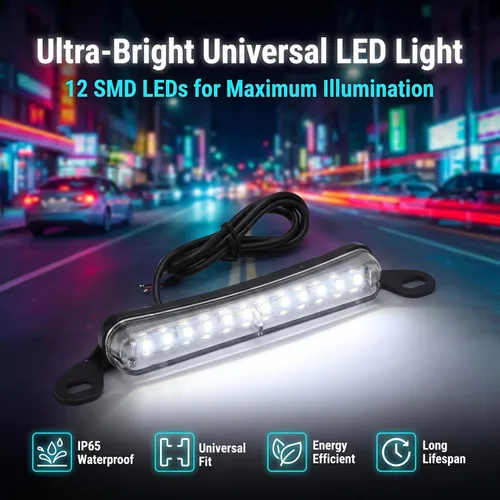 Miniatura 8 de ANKIA - Luz universal de 12 LED para matrícula, lámpara de marcha atrás, luces traseras para automóvil, remolque, UTV, ATV, camión, RV, barco