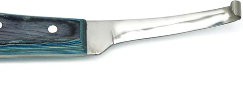 Miniatura 8 de Equine Care Cuchillo de pezuña para zurdos – Hoja estrecha de acero inoxidable J2 afilada, mango ergonómico antideslizante Herramienta profesional