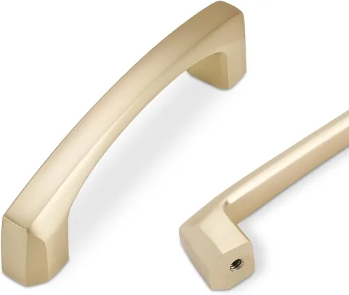 Miniatura 21 de COTYKILEY - Paquete de 10 manijas de gabinete de cocina color latón envejecido de 3 pulgadas (76mm), accesorios dorados para gabinetes de cocina