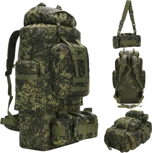 Miniatura 17 de Mochila de senderismo para acampar de 100L, mochila táctica militar Molle, mochila de senderismo ligera impermeable, Grande Citycamo