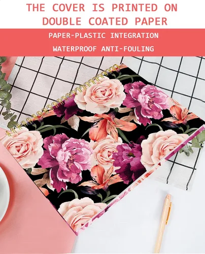 Miniatura 3 de iampanda Cuaderno de diario en espiral, encuadernación fuerte de doble alambre con papel de primera calidad para niñas y mujeres, 60 hojas A5 a