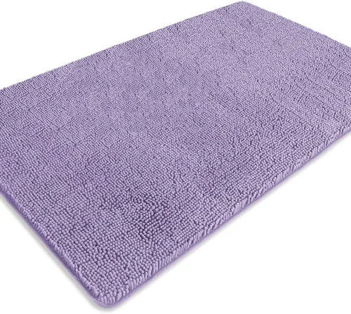 Miniatura 132 de Alfombra de baño pequeña de 12 x 18 pulgadas, lavable y absorbente, antideslizante, alfombra de baño de felpilla gruesa y suave para baño, ducha