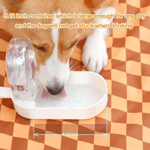 Miniatura 5 de Tazón y botella de agua 2 en 1 para perros, recipiente grande de alimentos para golosinas para perros, bistec, palitos, barras, dispensador portátil
